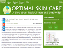 Tablet Screenshot of optimal-skin-care.com